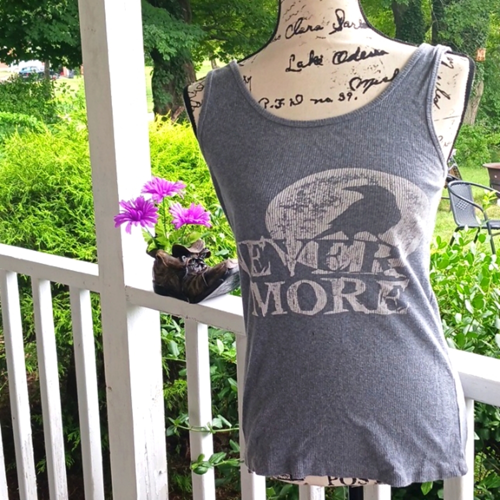 NEVERMORE POE, EDGAR ALLEN Raven Moon BELLA Tank Top XL